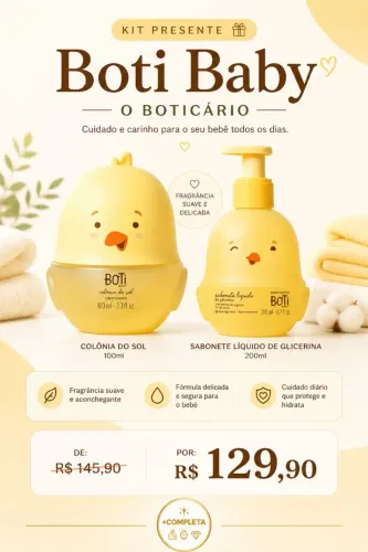 PRESENTE CHÁ DE BEBÊ O BOTICÁRIO 
