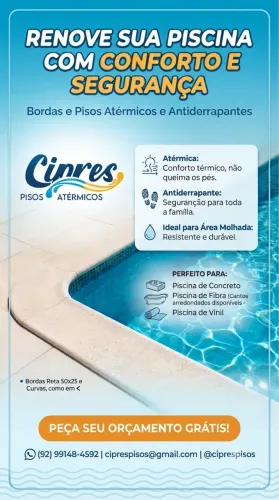 Borda atérmica para todos os tipos de piscina 
