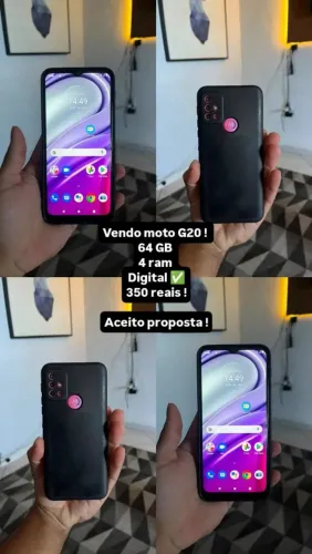 Vendo moto G20 ! 64 GB / 4 Ram / digital ok !