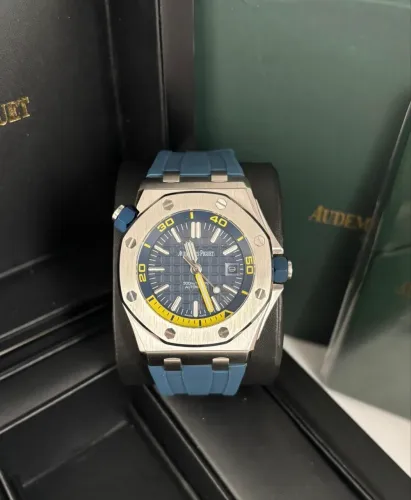 Relógio Royal Oak Offshore Automático Linha Premium AAA+ Safira Azul