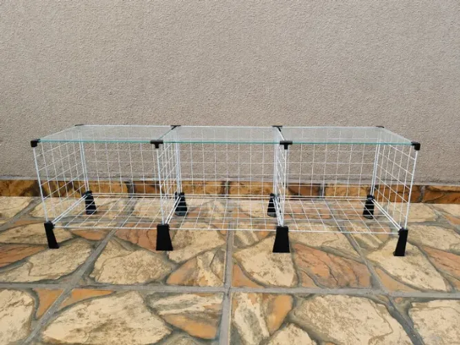 Estante / Balcão Aramado Modulado Branco - Ótimo Estado!