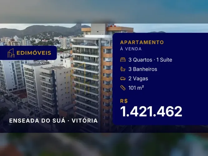 Oportunidade na Enseada do Suá: Apartamento 3 quartos em localização nobre