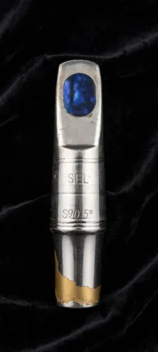 Boquilha do sax tenor Selmer Paris S90 5_ Metal Vintage Blue Plate raro