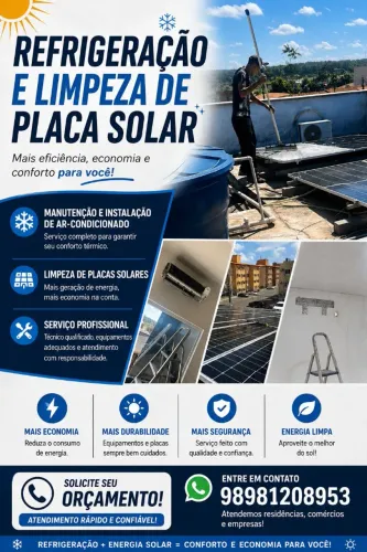 Limpeza e manutenção de placas e ar-condicionado
