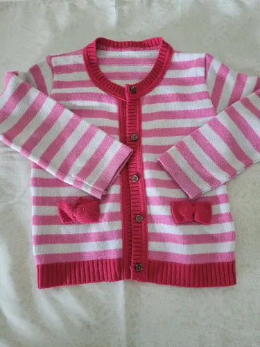 Blusa infantil em lã cardigã tam 4
