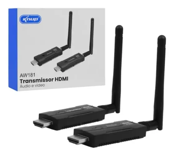 Transmissor E Receptor 100m Wifi Extensão Hdmi Sem Fio Cor Preto