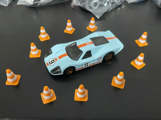 Cones Hotwheels 1/64 pct com 10