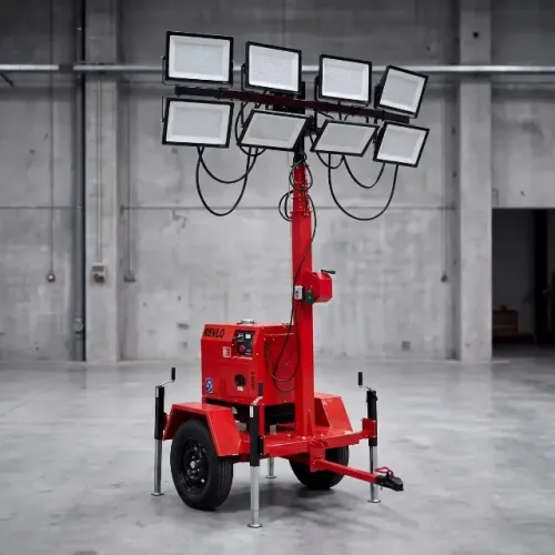 Torre de Iluminação a Diesel 4800W LED RV 4800 Revlo - 8 Refletores Nova