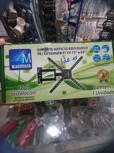 Suporte articulado duplo c/ extensor p/ tv