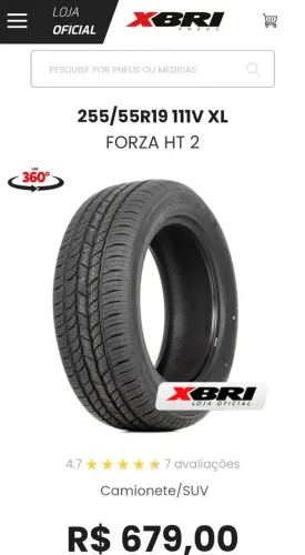 Jogo de Pneus 255/55 r19 Xbri