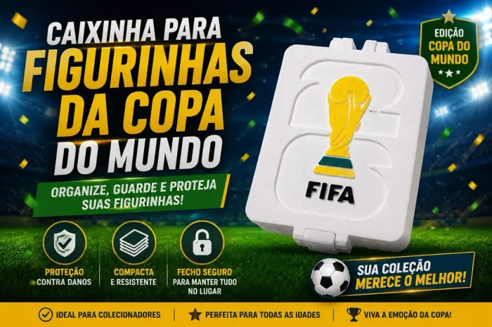 Caixinha de figurinhas copa do mundo 
