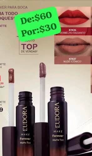 Batons Eudora e Boticário