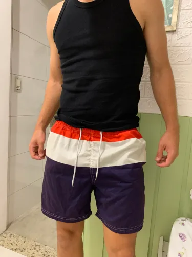 Bermuda Masculina Tricolor Estilo Tommy Hilfiger Beachwear