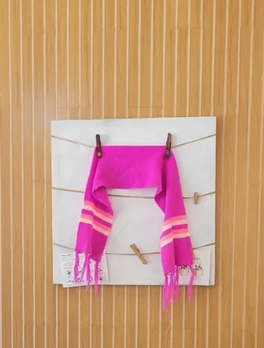 Cachecol infantil rosa