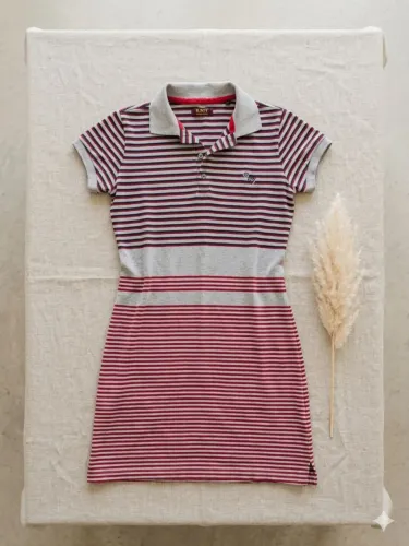 Vestido polo listrado 