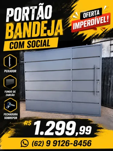 Portão Bandeja com social