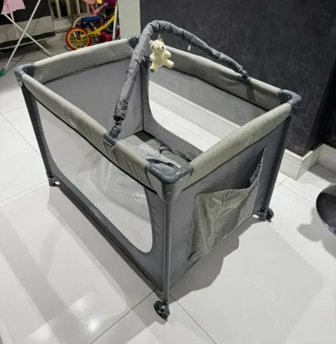 Berço portátil cinza- baby style