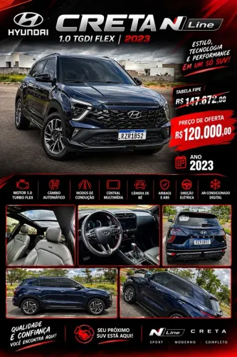 Hyundai Creta N Line 1.0 TB 12V Flex Aut. 2023