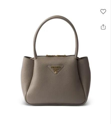 Bolsa de mão liasion pequena de couro PRADA