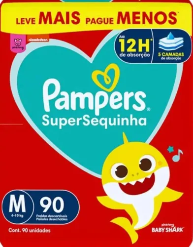 Fraldas Pampers M
