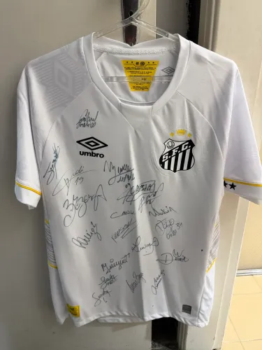 Camisa Santos 2023 autografada