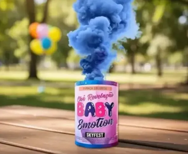 Fumaça chá revelação Azul