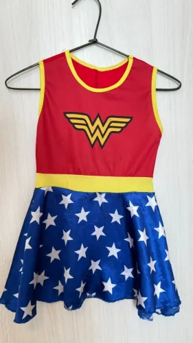 vestido fantasia mulher maravilha infantil 3 anos