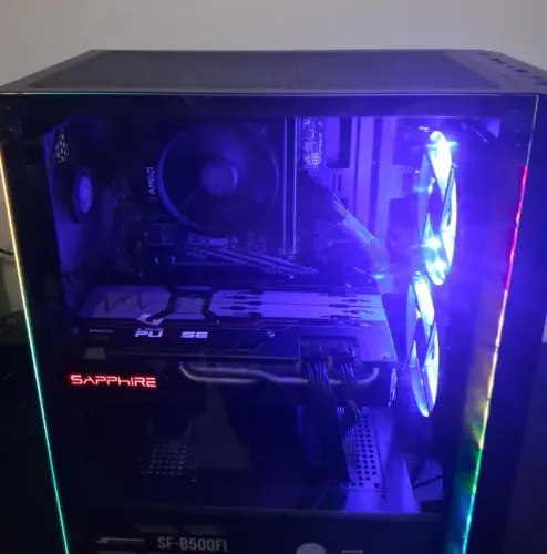 PC GAMER COMPLETO - RYZEN 5 + RX 5700 XT (NÍVEL RTX 3060) - 32GB RAM DD4- RODA TUDO!