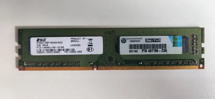 Memória HPE 497158-D28 - 4GB 2Rx8 PC3-10600U Smart