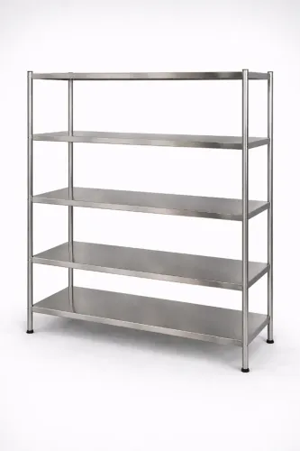 Estante Inox Reforçada 1,80x0,50x1,80m 6 Pés Industrial