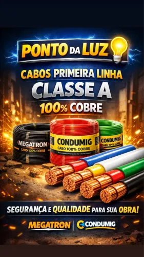 Cabo Flexível 100m Megatron/Condumig - Classe A 100% Cobre
