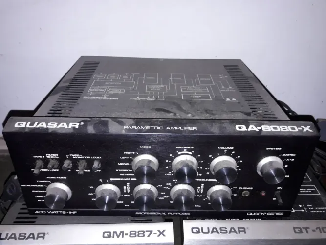 Conjunto Quasar Profissional, Amplificador , RadioFM/AM e MiXER. SANSUI BRASILEIRO!