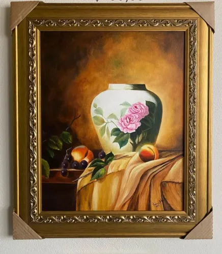 Quadro vaso na mesa