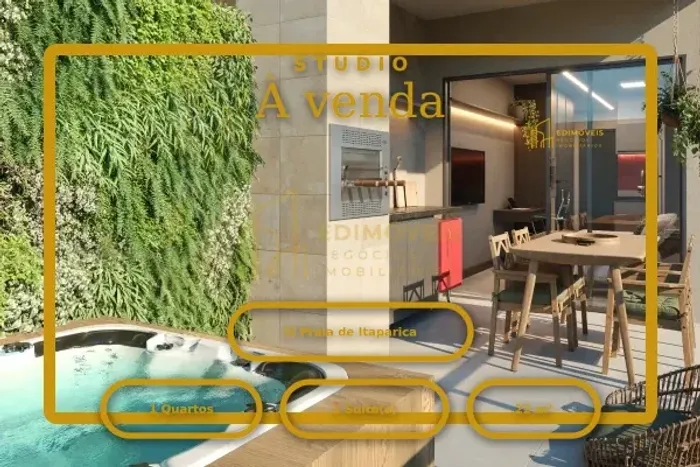 Praia de Itaparica: Studio Garden com design moderno e área externa privativa!