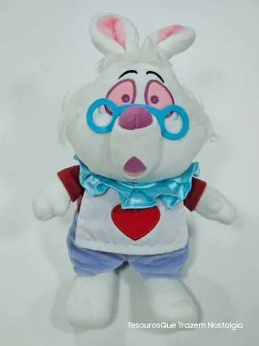 Pelúcia Coelho Da Alice Pais Maravilhas Rabbit Disney Store Tokyo 27cm