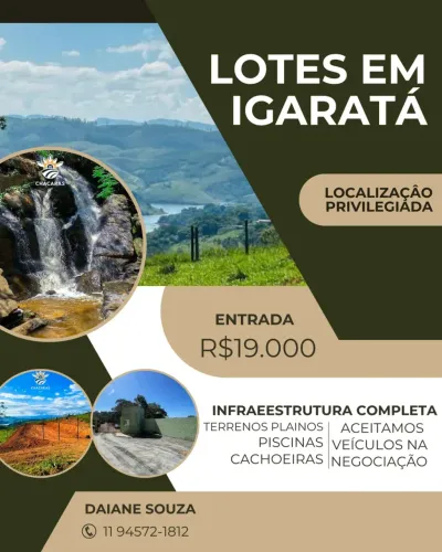 SEU TERRENO DOS SONHOS TE ESPERA EM IGARATÁ!