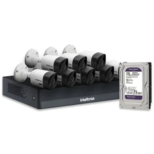 DVR 8 C intelbras + 8 cameras + HD 1TB