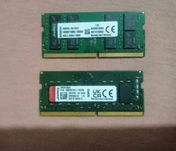 Kit 2 pentes de Memória RAM para notebook DDR4 8GB Kingston (totalizando 16GB)