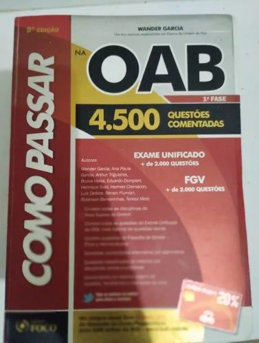 Livro jurídico preparatório para OAB.