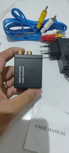 Kit de áudio conversor óptico, digital para analógico 
