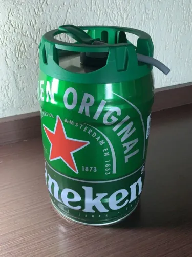 Barril Heineken VAZIO 5 Litros usado para decoração, lixeira, cofrinho, artesanato...