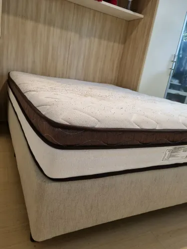 Cama casal box com colchão botafogo