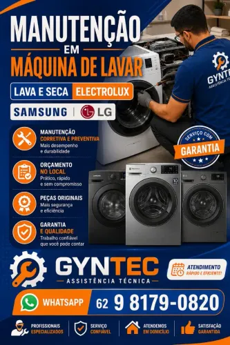 Manutenção e conserto de máquina de lavar roupa lava e seca