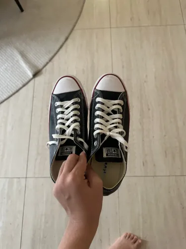 Tênis Converse Chuck Taylor All Star Leather (couro) Cano Baixo Preto