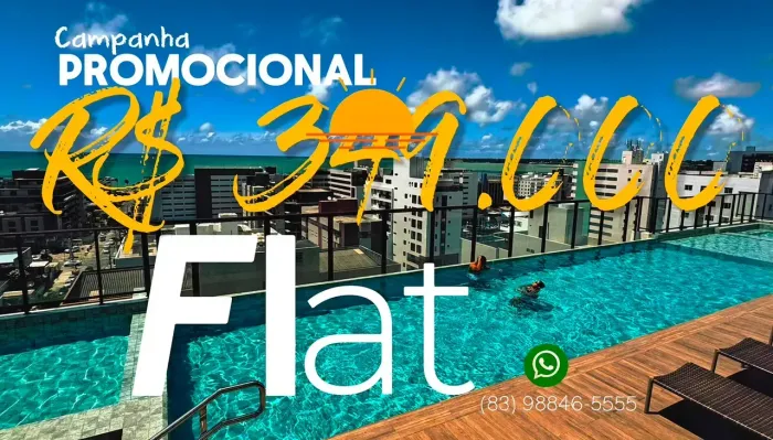 Flat no Menor Preço do Condomínio Move Tambaú!