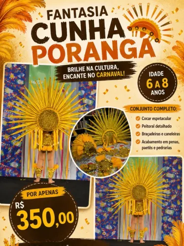 FANTASIA INFANTIL CUNHÃ PORANGA