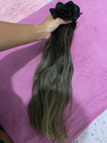 Cabelo Humano Com Mechas/Luzes - 70cm (Aproximadamente 150g) - Tecido