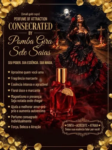 Perfume atração Pomba gira