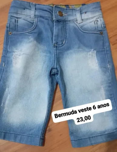 Bermuda veste 6 anos