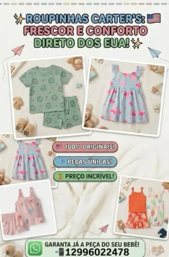 Roupas infantis CARTERS, direto dos Estados Unidos